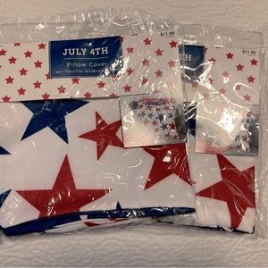 July 4th Star Pillow Covers